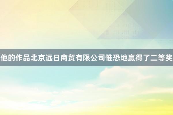 他的作品北京远日商贸有限公司惟恐地赢得了二等奖